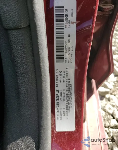 2015 Chrysler 200 Limited z USA, uszkodzony, nr VIN 1C3CCCAB7FN593457